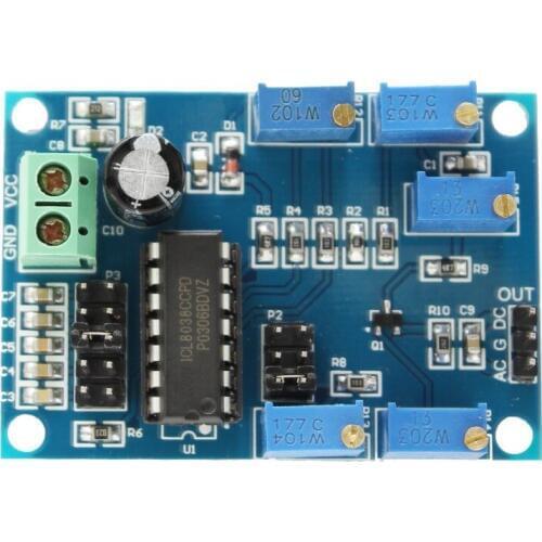 Signal Generator Medium ICL8038 Low Frequency 10Hz-450KHz Triangular/Rectangular/Sine Wave Generator Module 12V to 15V