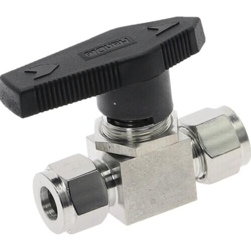 Stainless Steel SS 304 Hydraulic pipe Ball Valve Female For tube-line and pipeline Tube OD 3MM 4MM 6MM 8MM 10MM 12MM