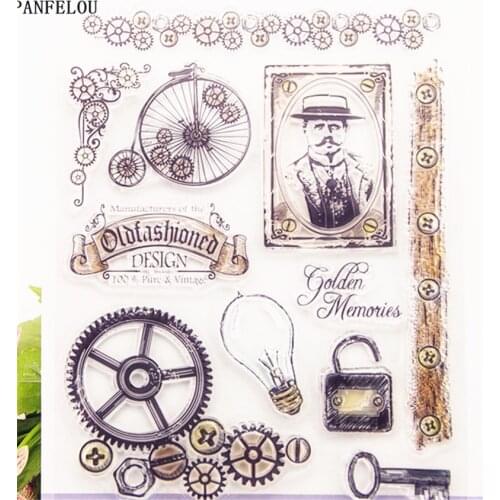 PANFELOU Inventor scientist Transparent Clear Silicone Stamp/Seal DIY scrapbooking/photo album Decorative clear stamp sheets