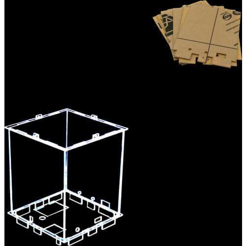 Size 12x12x h15 cm DIY 3D 8S mini LED Light Cubeeds Acrylic- note: box only with the use of our 3d8 mini cubeeds