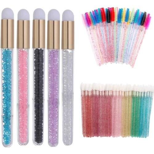 105pcs Eyelash Cleaning Brush Nose Brushes Blackhead Clean Lash Shampoo Lip Brushes Lashes Cleanser Eyelashes Extensions Tools