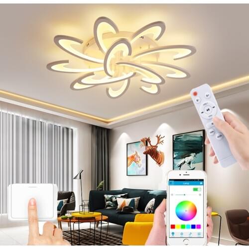 Nordic modern ceiling light aisle light restaurant intelligent remote control LED ceiling light variable color chandelier