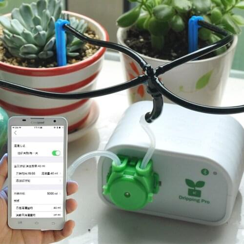 Automatic Watering Device Mobile Phone Control Intelligent Garden Succulents Plant Drip Irrigation Tool Water Pump Timer System