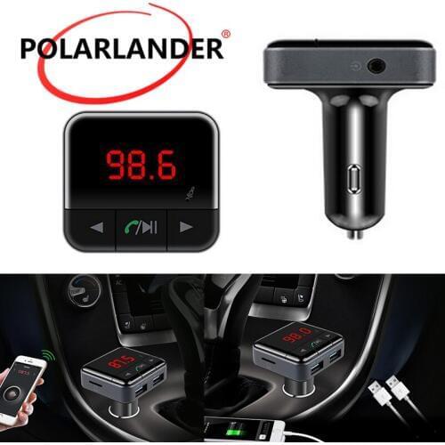 Universal Wireless BluetoothHands free Car Kit FM Transmitter MP3 Player With Audio USB Car Charger