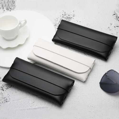 Portable Sunglasses Case Durable Glasses Box For Women Cassette Eyeglass Case Men PVC Leather Glasses Case Bag