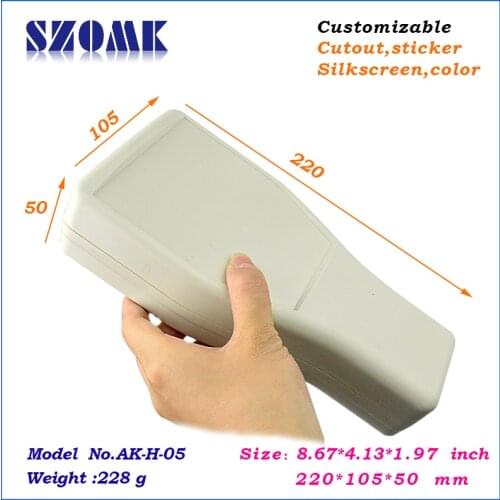 1 piece, plastic handheld enclosure 220*105*55mm8.67"*4.13"*2.17"inch handheld electronics box electronics 2014 new