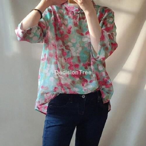 2021 tops hanfu top chinese shirt chinese style traditional chinese clothing for women loose chinese traditional qipao blouse