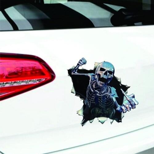Car Sticker Skull Car Hoods Trunk Thriller Rear Window Decal Car Decal Covers Car Styling New DIY 3D Waterproof