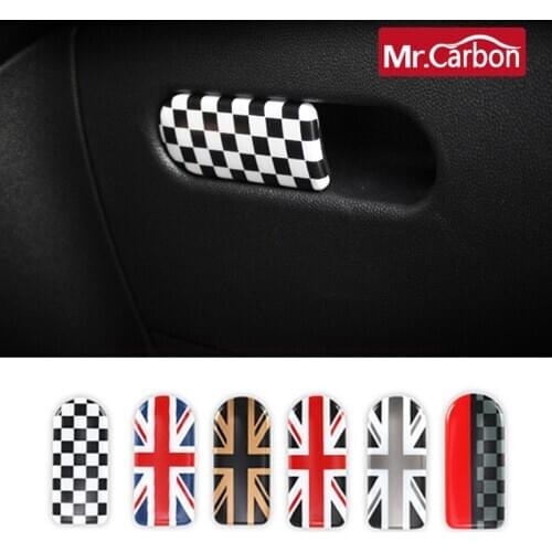 Car Glove box handle decoration Storage box cover sticker For MINI Clubman COOPER S F54 F60 Countryman Car styling Accessories