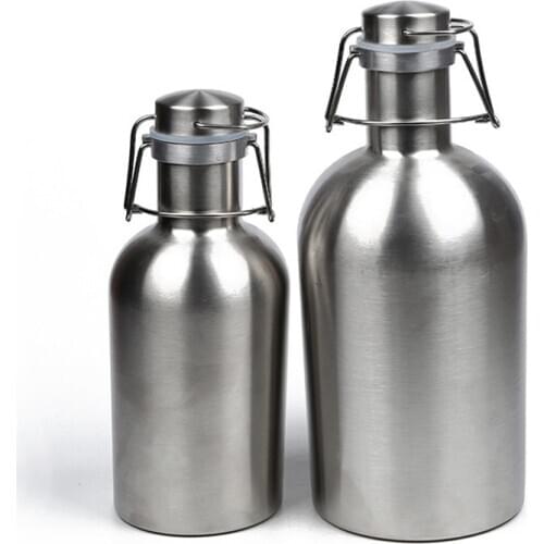2L large capacity beer wine Keg vacuum water bottle Whisky liquor flagon 304 stainless steel alcohol Bottle vokda hip flask