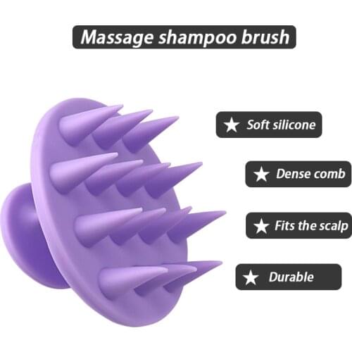 Pure silicone shampoo massage brush fashion scalp cleaning brush, bathroom shampoo massage hair, scalp care bath shampoo tool