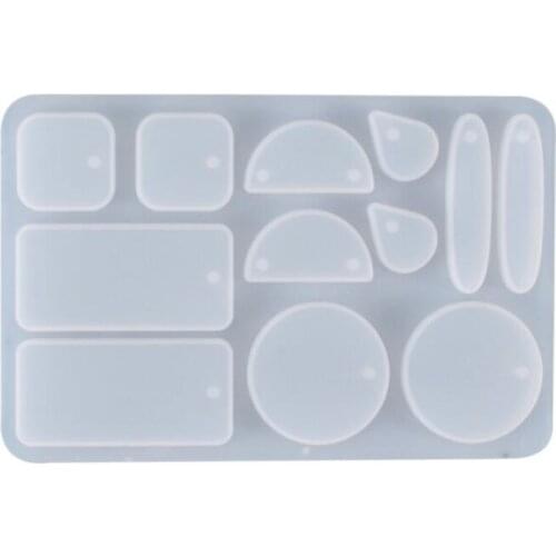 Crystal Epoxy Crafts Resin Mold Earrings Dangler Pendant Casting Silicone Mould N2UE