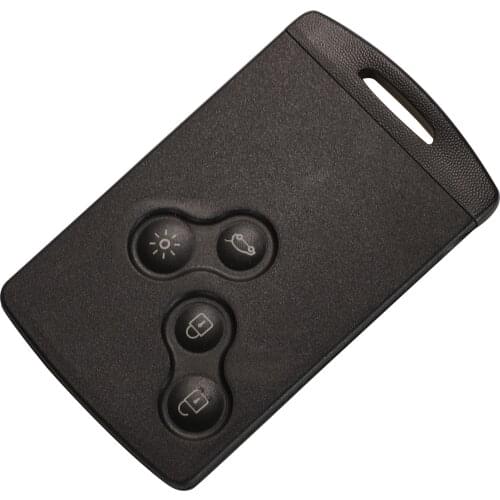 Jingyuqin Remote Smart Card Key FOB For Renault Clio Logan Megane 2 3 Koleos Scenic Original Key Case Shell Blank 4 Buttons