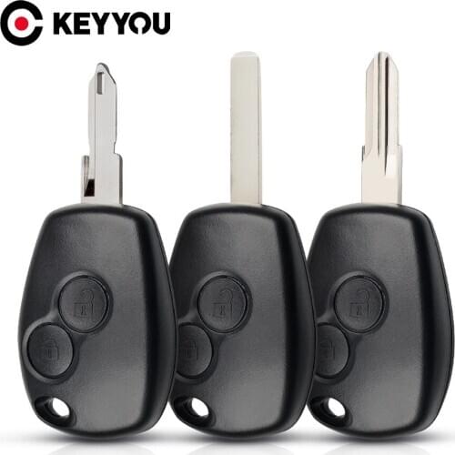 KEYYOU For Renault Duster Clio DACIA 3 Twingo Logan Sandero Modus For Nissan Remote Key Shell Fob 2 Buttons Car Alarm Blank Case