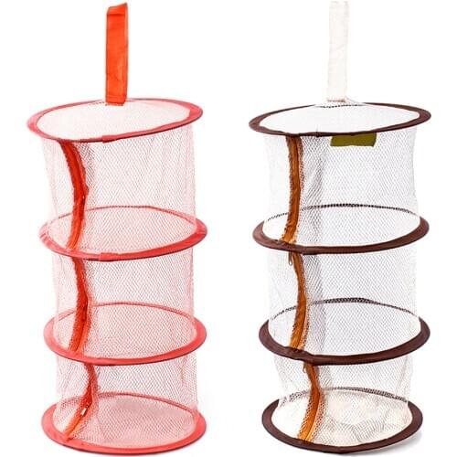 Zipper Bra Drying Basket 3-layer Hanging Net Mesh Storage Basket Bag Hanging Cage Clothes Bra Drying Organizer