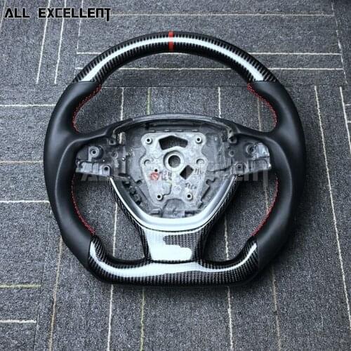 Carbon fiber steering wheel NAPA leather handlebar For BMW 5 Series F10 F18 assembly with Shifter paddle position