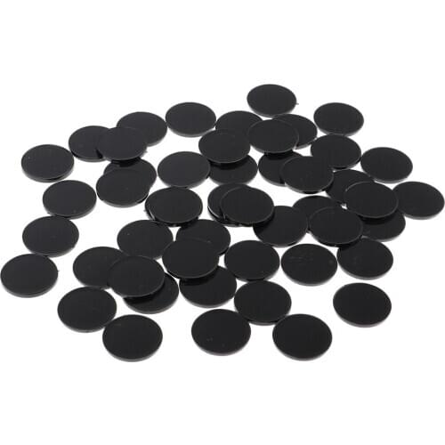 50pcs Round Black Plastic Bases 22mm - for , RPG Wargaming