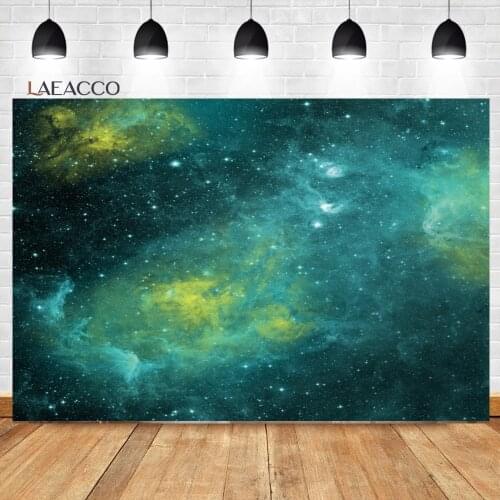Laeacco Baby Birthday Universe Space Sparkling Planets Little Astronaut Photocall Portrait Backdrops Photography Backgrounds