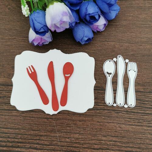 Knife and fork spoon Metal Cutting Dies for DIY Scrapbooking Album Paper Cards Decorative Crafts Embossing Die Cuts