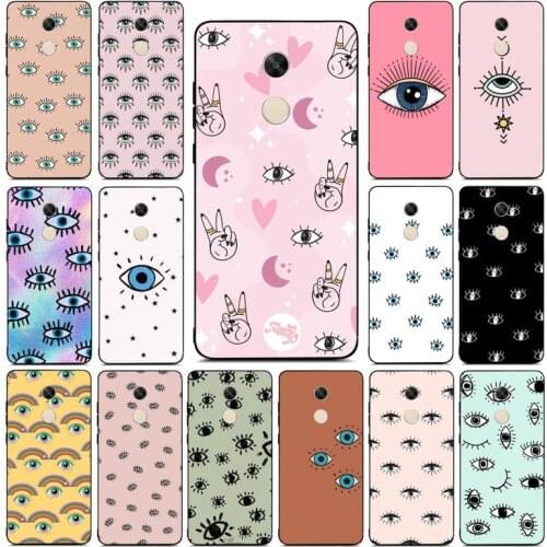 MaiYaCa Lucky Eye Blue Evil Eye Print Phone Case for Redmi Note 8 7 9 4 6 pro max T X 5A 3 10 lite pro