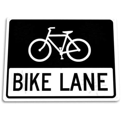 Guadalupe Ross Metal Tin Sign Bike Lane Tin Cycling Bicycle Route Road Bike Wall Decor Metal Sign