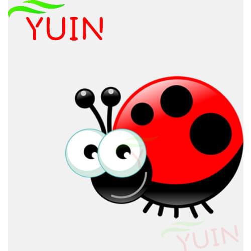 Cartoon Red Star Ladybug Car Sticker High Quality Motorcycle Auto Accessories Lovely PVC Decorative Waterproof Decal 10*8cm