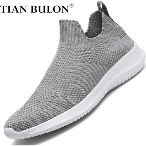 Summer Designer Sneakers Men Sock Shoes Slip-on Lightweight Mens Loafers Breathable Mens Casual Shoes Trainers Plus Size 38-46