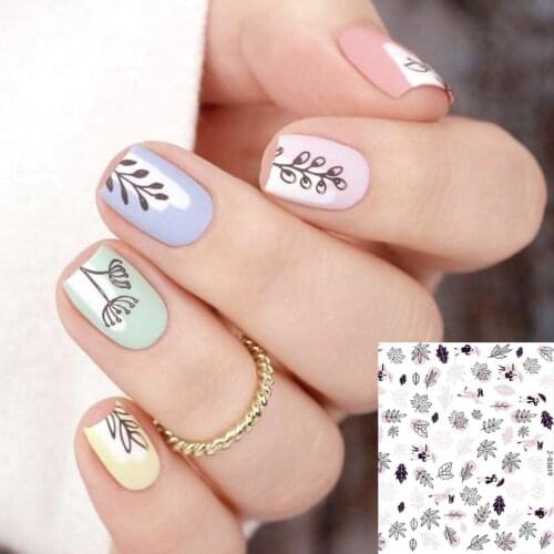ZD-3619 SERIES colorful flower CA-490-496-498 3d nail art stickers decal template diy nail tool decorations