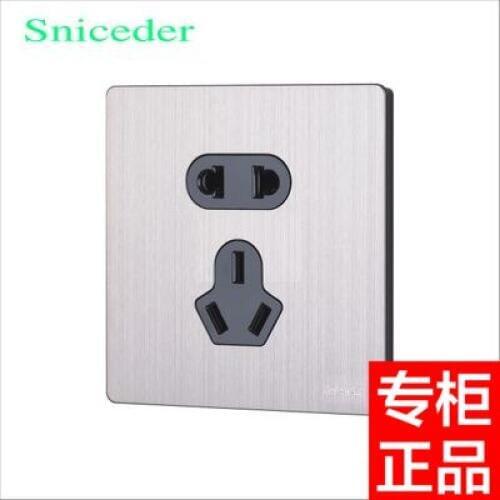 86 type S8 stainless steel wire drawing 10A AU 86mm standard 2pin and 3pin wall socket switch