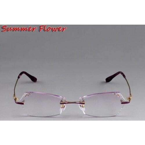 Chashma Glasses Diopter Women Eyeglass Frame Rimless Eye Glasses kacamata Titanium ringan wanita oculos de grau feminino armacao