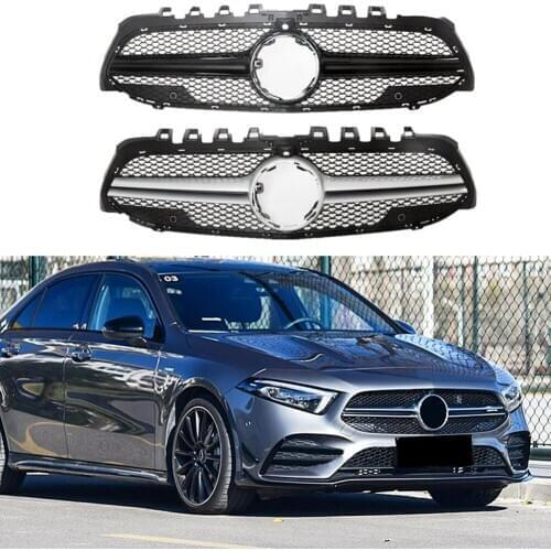Front Bumper Racing Grill Billet Grille Cover For Mercedes-Benz W177 A-Class 2019 2020 2021