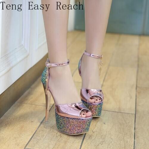 Sexy Stiletto High Heels Sandals Women Summer 2021 Quality Gladiator Sandals Lady Fashion Peep Party Shoes Woman Large Size 45