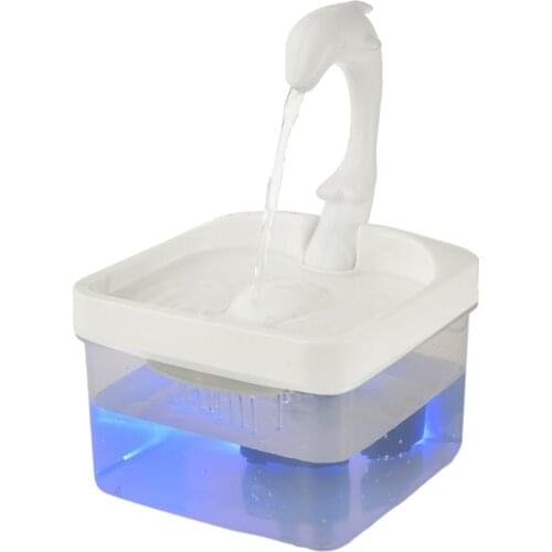 Pet Water Fountain Cat Dispenser Ultra Quiet Cat Drinking Fountain with LED Indicator and Intelligent Pump Water Shortage Alert