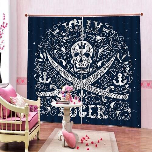 Custom curtains Weird avatar knife pattern European 3D Curtains For Living room Blackout