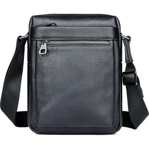 Luufan Casual Mens Business Handbag Shoulder Bag Genuine Leather Office Messenger Bag Male Crossbody Shoulder Bag
