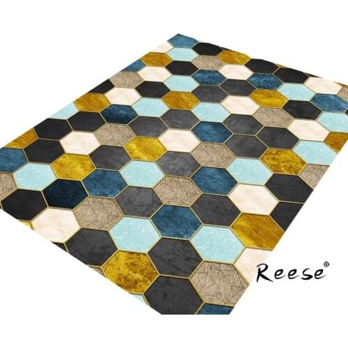 Reese Printed Large Bathroom Rug Geometric Hexagon Simple Pattern Carpets In The Living Room Kitchen Bedroom Anti Slip Bottom