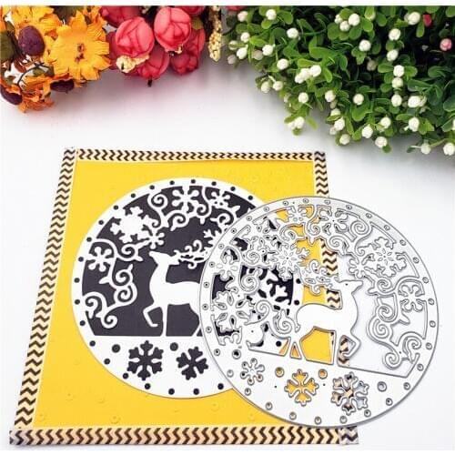 Die cutting die toy metal snowflake deer crafts paper relief DIY embossed Easter New Year Valentines Day
