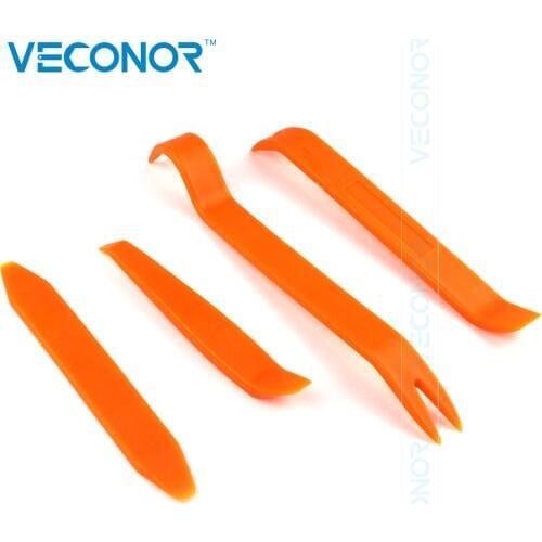 VECONOR 4 in 1 Car Door Body Trim Clip Panel Dash Audio Radio Installation Removal Tool Pry Tools Kit Set