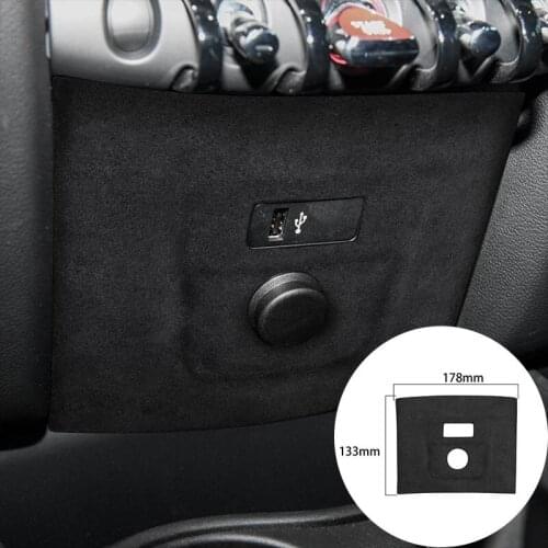 For BMW F60 2018-2020 Alcantara Suede Wrap Car Cigarette Lighter Panel Trim Stickers Cover Mouldings Accessories Car-styling