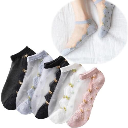 1 Pair Socks Womens Ankle Non-slip Socks for Women Transparent Invisible Socks Summer Elastic Sheer Thin Socks Socks Women