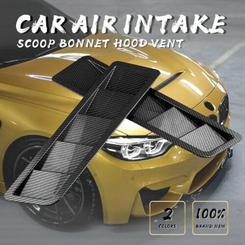 1 Pair Universal ABS Car Front Air Flow Intake Scoop Bonnet Trim Hood Vent Panel