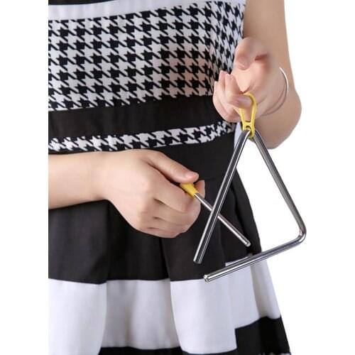 8 inch Triangle Shaker Cowboy Dinner Bell Children Kid Music Education Percussion Toys Band Percussion Musical Instruments