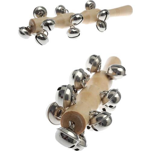 1Pcs Instruments Toys 13 Bar Bell CHILDRENS Percussion Instrument Rattle Wood chuan ling Kindergarten Musical Snowbell