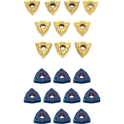 10Pcs WNMG080404 Nano Carbide Inserts Slotting Internal thread turning tool holder Thread Bar Lathe Milling Cutter Blades Tools