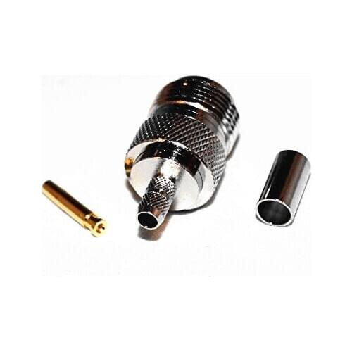 2PCS N Female L16 Female Connector Crimp RG58 RG142 RG400 LMR195 Cables