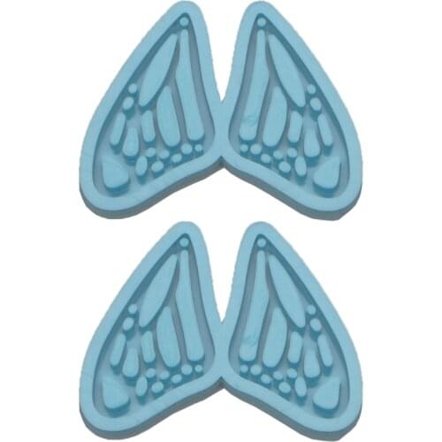 2Pcs Butterfly Pendant Earrings Mold Butterfly Wing Keychain Silicone Molds Kit