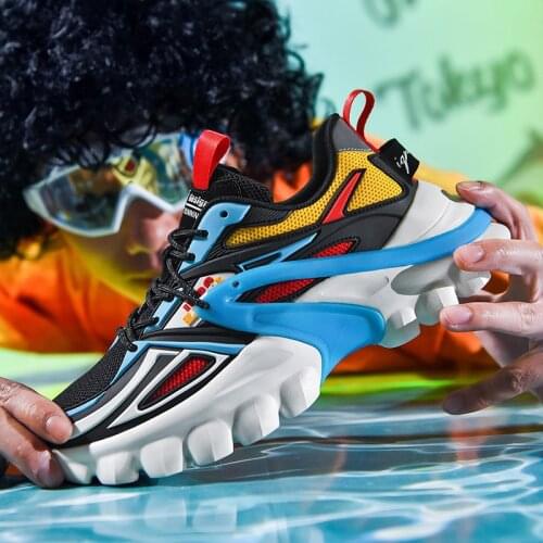 2021 Thick Bottom Dad Shoes Chunky Sneakers For Men Mesh Breathable Casual Running Shoes Trendy Streetwear Footwear Big Size 46