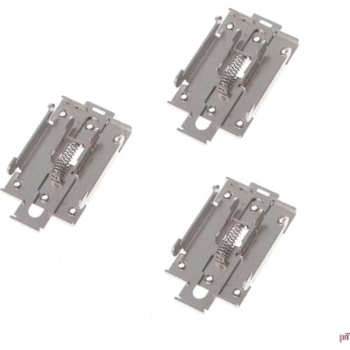3 Pcs Single Phase SSR 35mm DIN Rail Fixed Solid State Relay Clip Clamp w./ 6 Mounting Screws