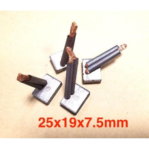 4pcs for Iskra Starter Motor Carbon Brush 25x19x7.5mm