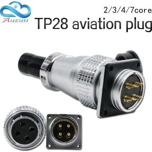 Aviation plug socket round connectorTP series 2/3/4/7core diameter 28MM aviation plug